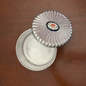 Pewter Vintage Powder Box or trinket box